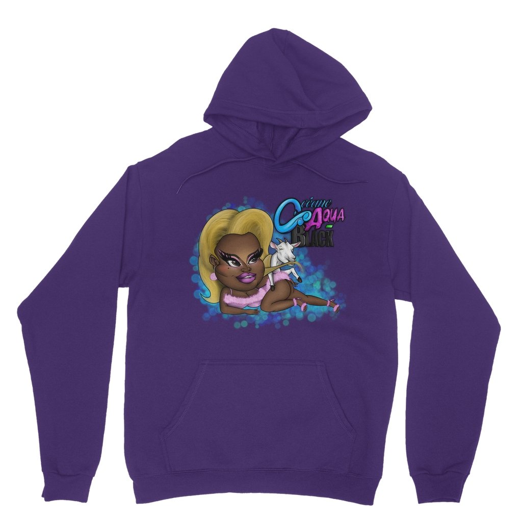 OCEANE AQUA-BLACK - PINK ALMIGHTY - HOODIE - dragqueenmerch