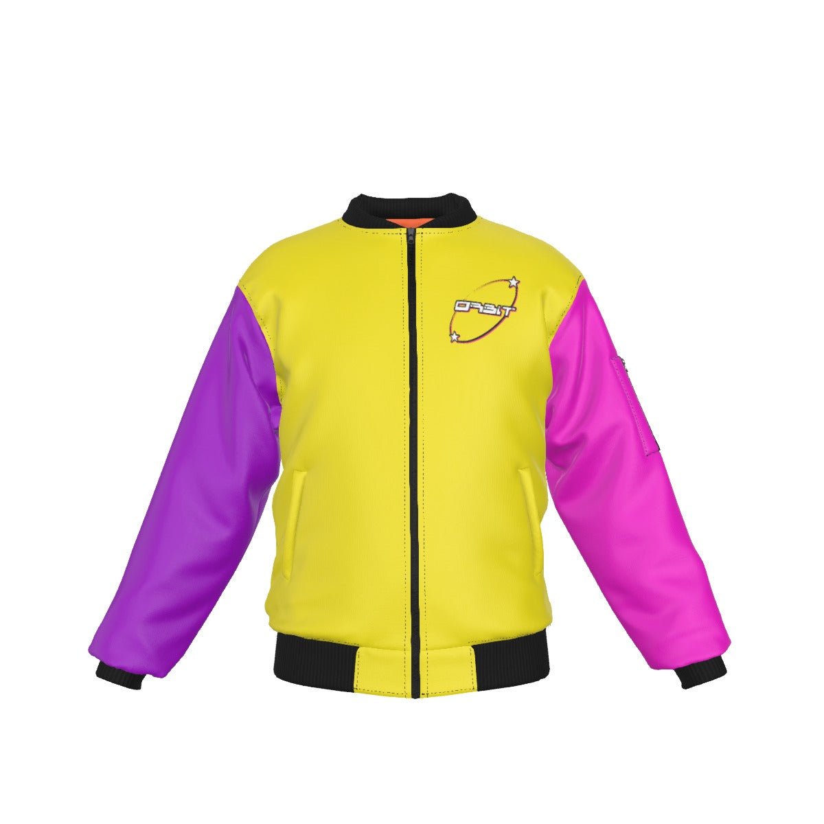 Color block bomber jacket top