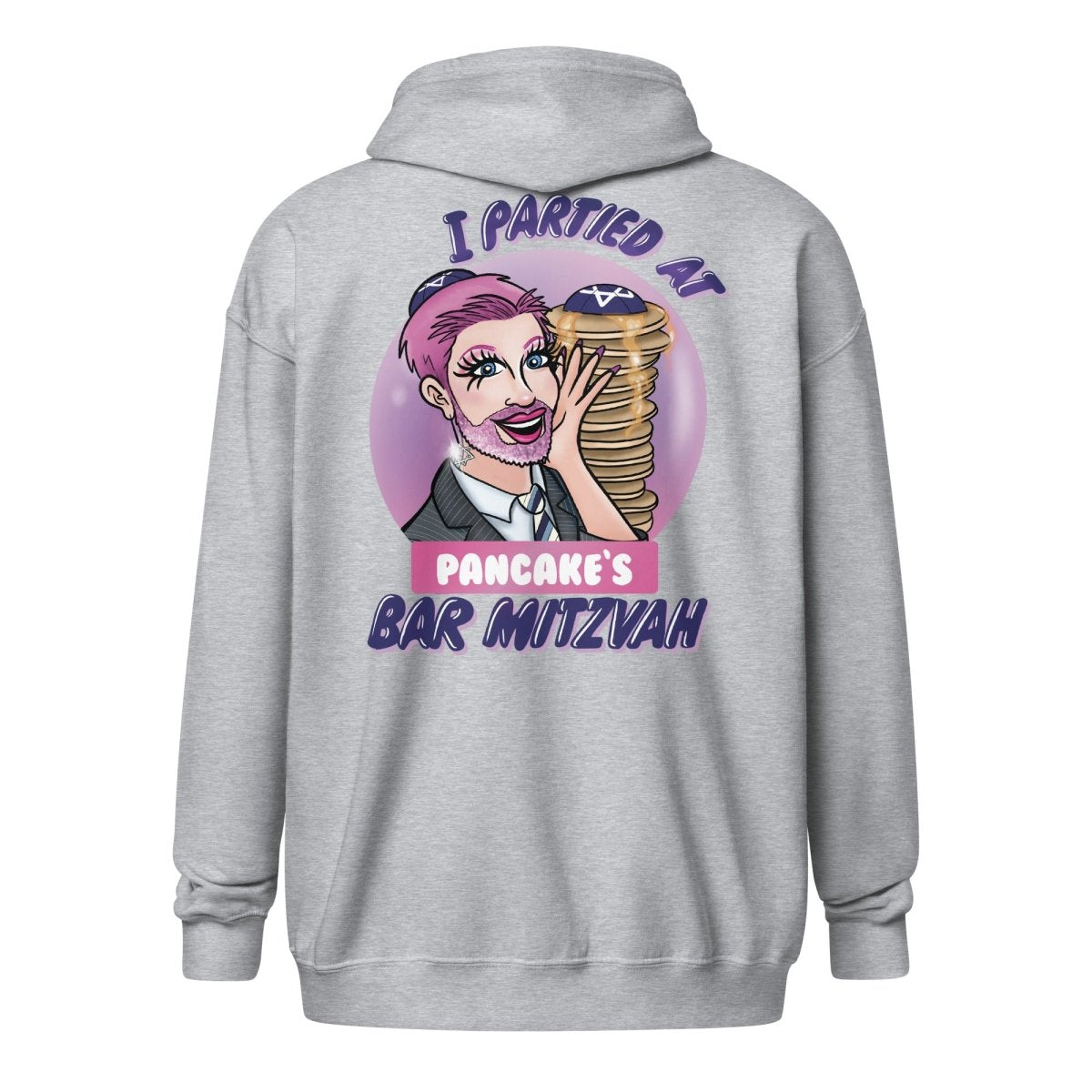 Pink Pancake - Bar Mitzvah Party Zip Hoodie – dragqueenmerch