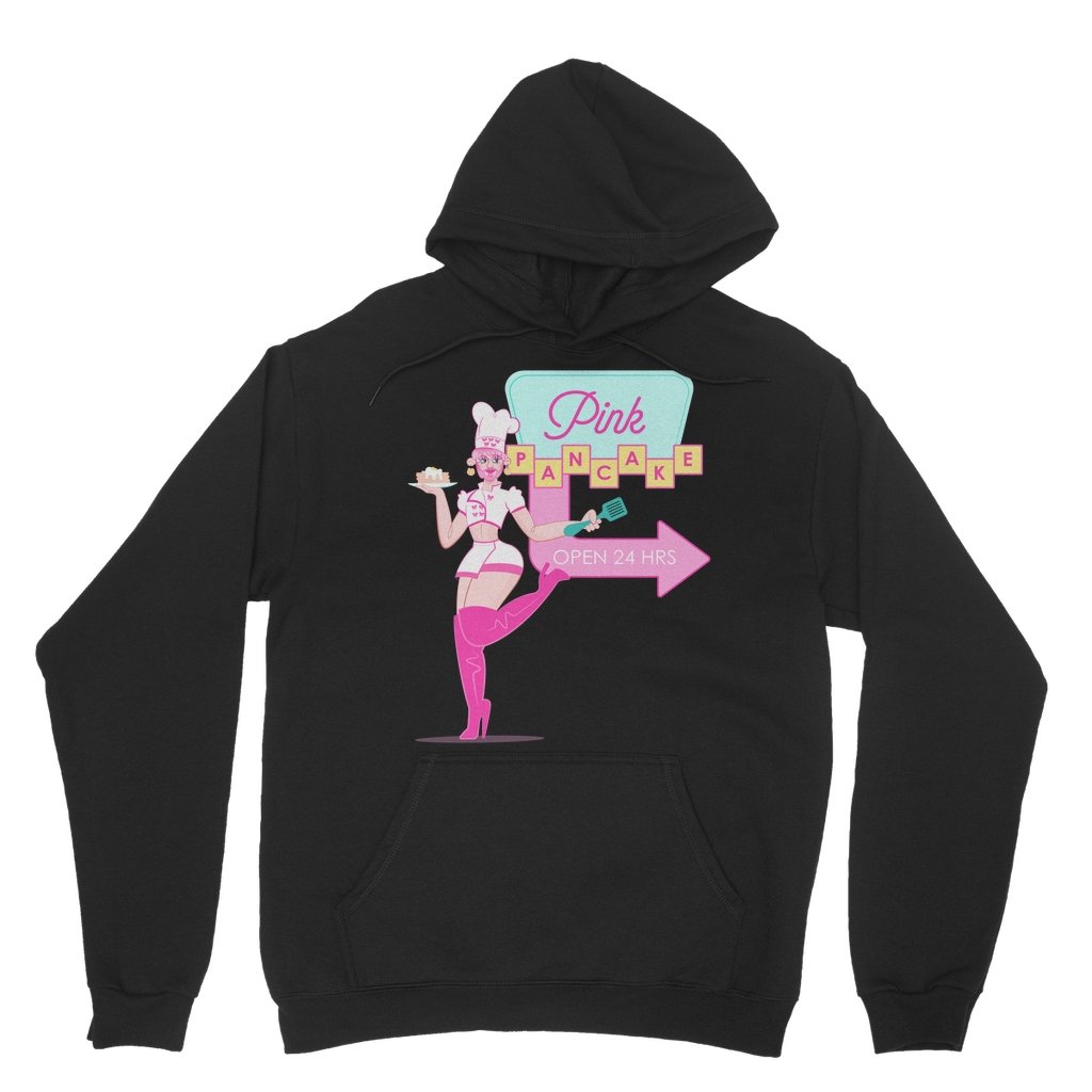 Pink Pancake - Open 24 Hours Hoodie - dragqueenmerch