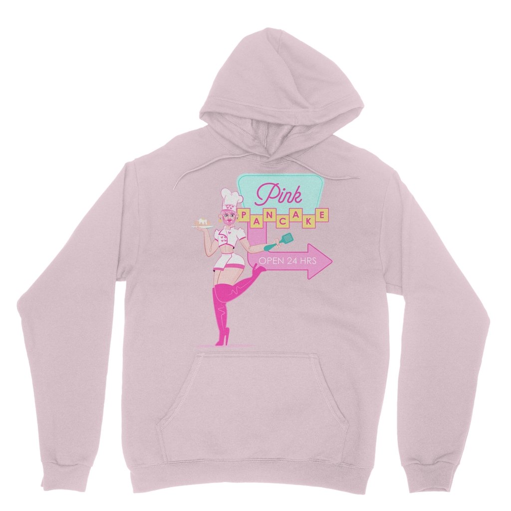 Pink Pancake - Open 24 Hours Hoodie - dragqueenmerch