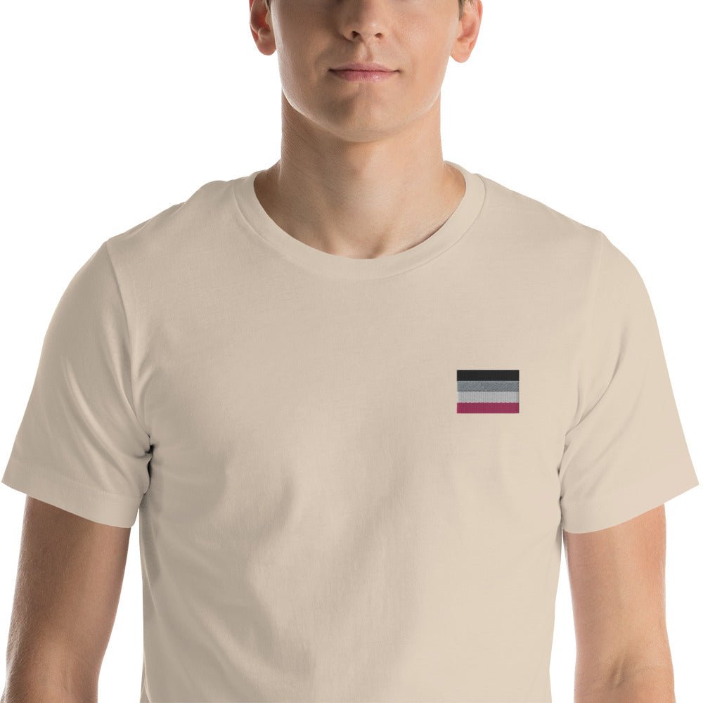Pride Asexual Embroidered T-Shirt - dragqueenmerch
