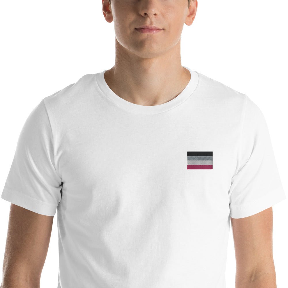 Pride Asexual Embroidered T-Shirt - dragqueenmerch