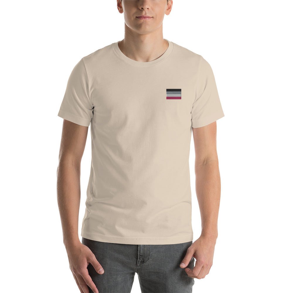 Pride Asexual Embroidered T-Shirt - dragqueenmerch