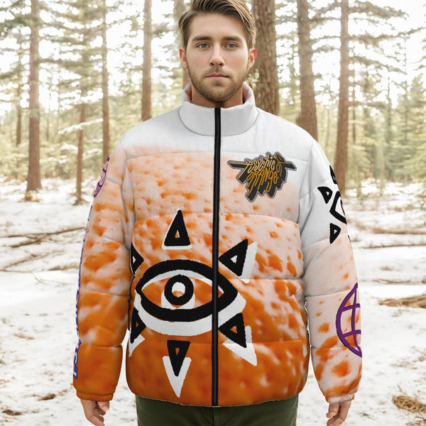Psychic of Orange - Citrus Logo Stand-up Collar Down Jacket - dragqueenmerch