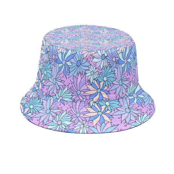 PURPLE FLOWERS BUCKET HAT - dragqueenmerch