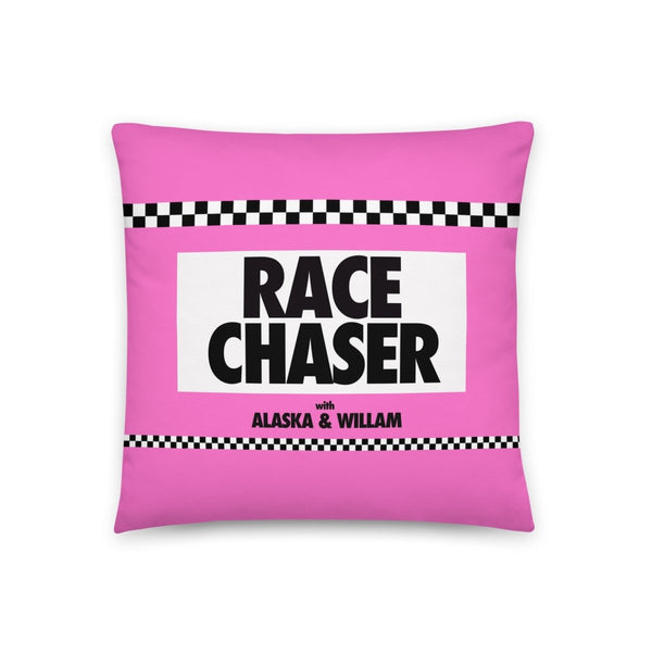Race Chaser - Show Logo Throw Pillow - dragqueenmerch