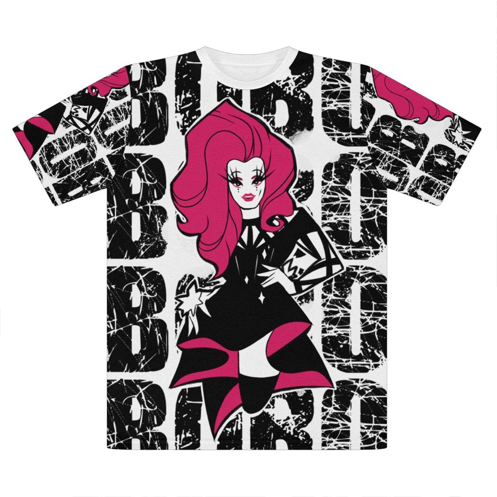 SCARLETT BOBO ALL OVER PRINT T-SHIRT - dragqueenmerch