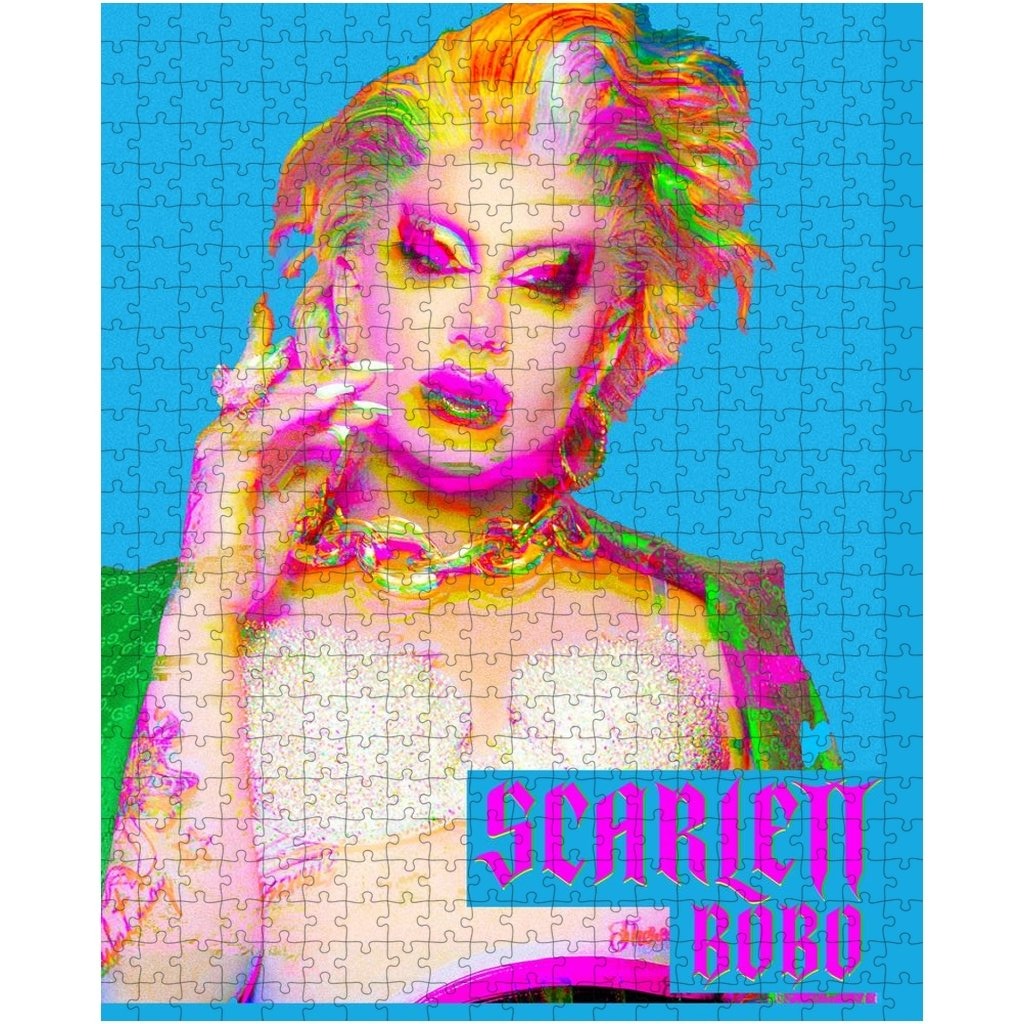 Scarlett Bobo - Glitch Jigsaw Puzzle - dragqueenmerch