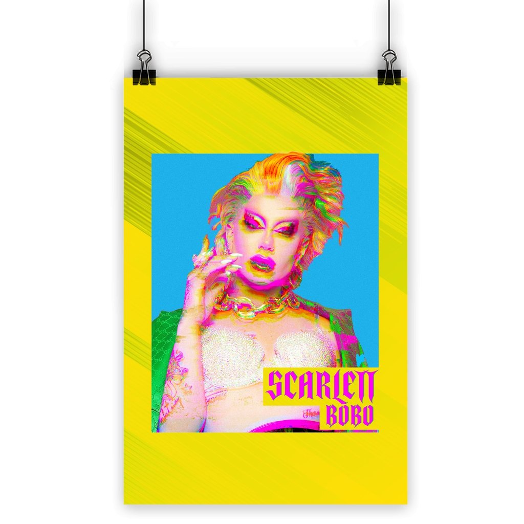 Scarlett Bobo - Glitch Poster - dragqueenmerch