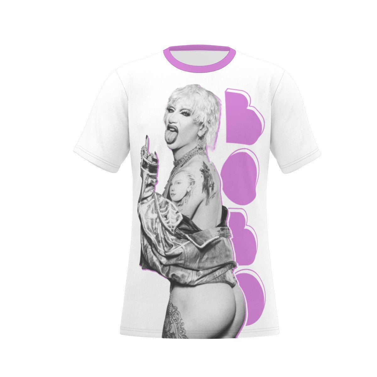 Scarlett Bobo - Rock On Jumbo Print Ringer T-Shirt - dragqueenmerch
