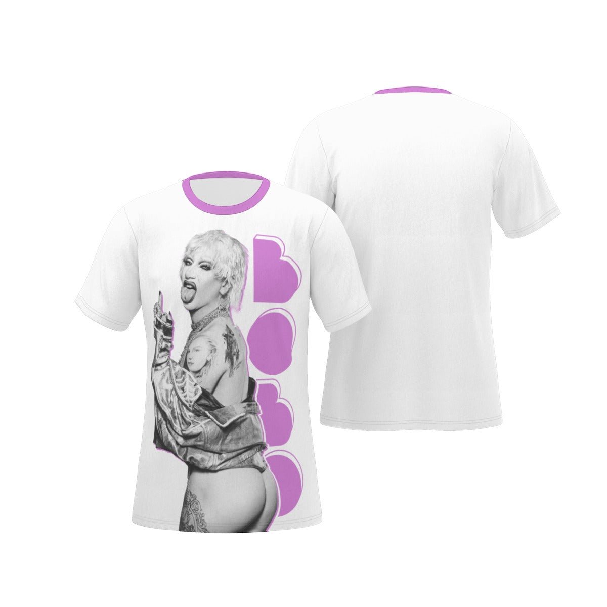 Scarlett Bobo - Rock On Jumbo Print Ringer T-Shirt - dragqueenmerch