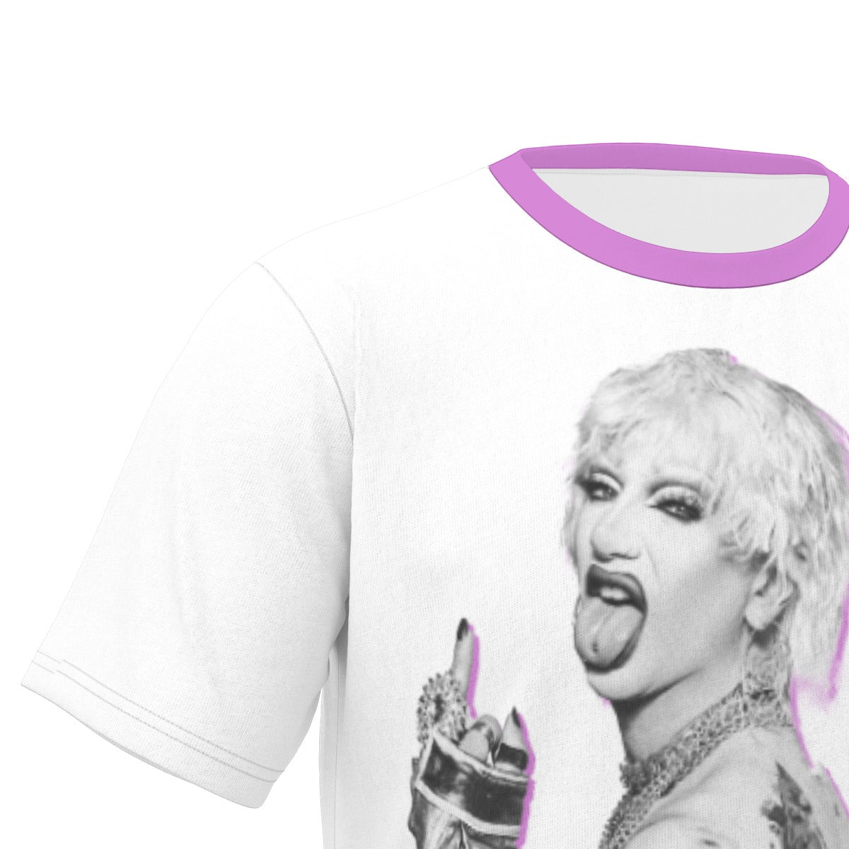 Scarlett Bobo - Rock On Jumbo Print Ringer T-Shirt - dragqueenmerch