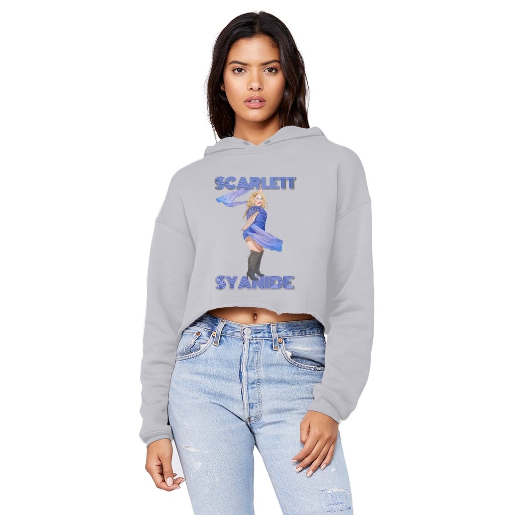 Cropped raw edge hoodie cheap
