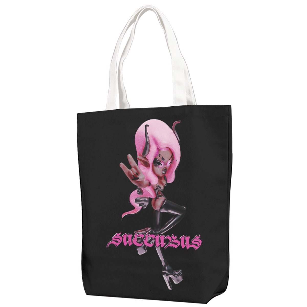 Succubus - Logo Avatar Black Canvas Tote - dragqueenmerch