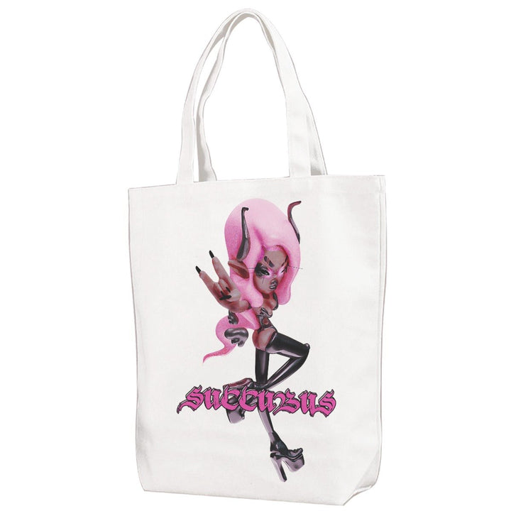 Succubus - Logo Avatar White Canvas Tote - dragqueenmerch