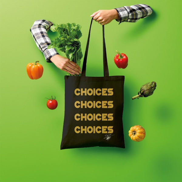 Tatiana "Choices Repeat Logo" Shopper TOTE BAG