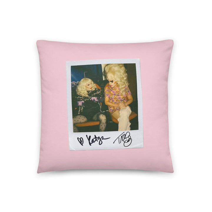 Trixie and Katya - Pu**y Watch Pink Throw Pillow - dragqueenmerch