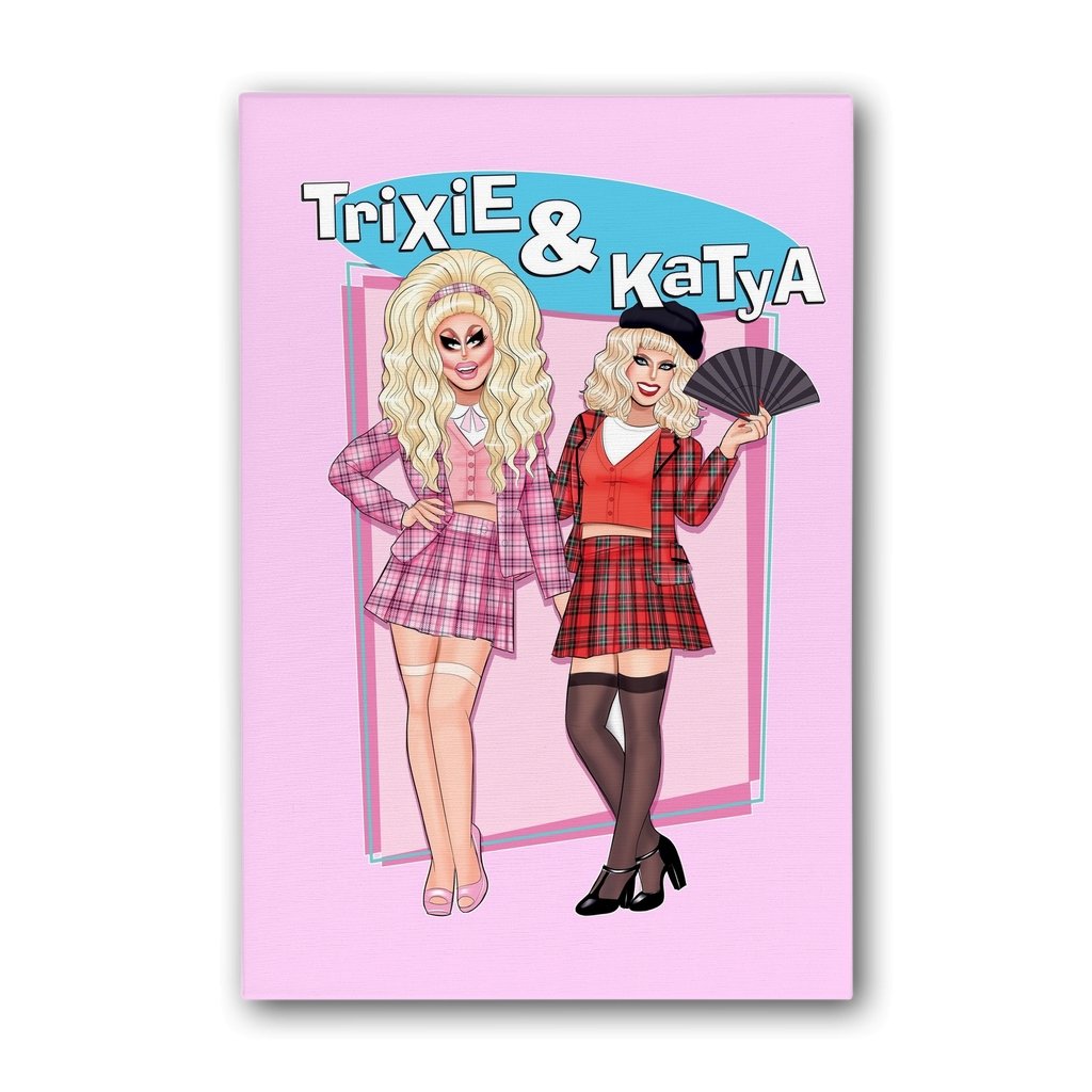 Trixie & Katya - Clueless Canvas Print - dragqueenmerch
