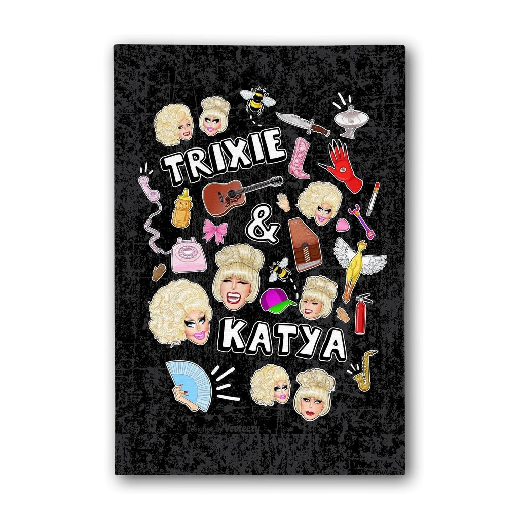 Trixie & Katya - Collage Canvas Print - dragqueenmerch