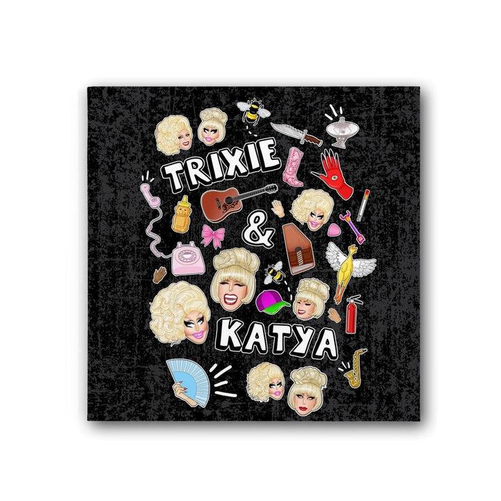 Trixie & Katya - Collage Canvas Print - dragqueenmerch