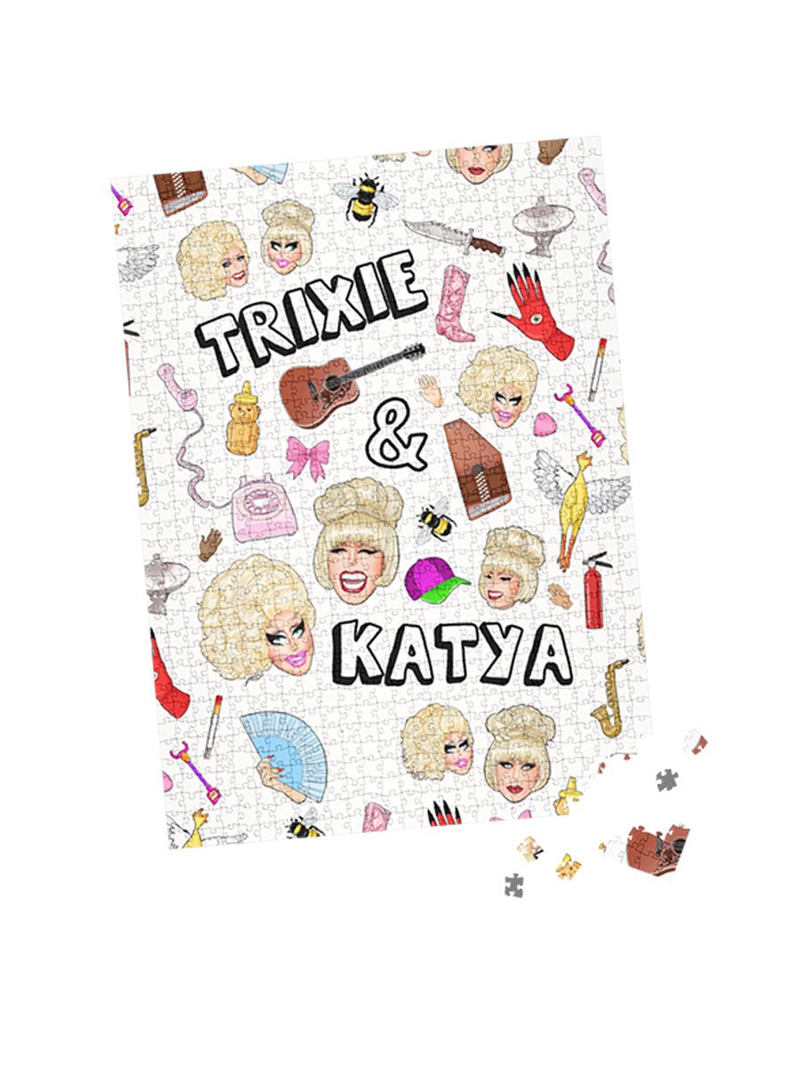 Trixie & Katya "Collage" Jigsaw Puzzle - dragqueenmerch