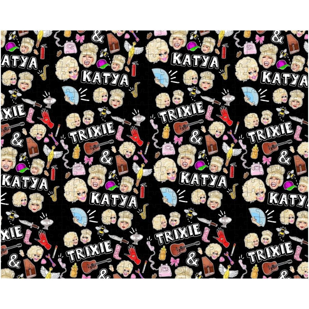 Trixie & Katya - Collage Jigsaw Puzzle - dragqueenmerch