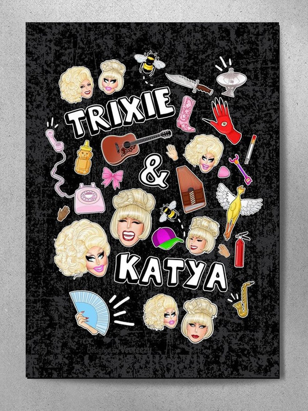 Trixie & Katya - Collage Poster - dragqueenmerch