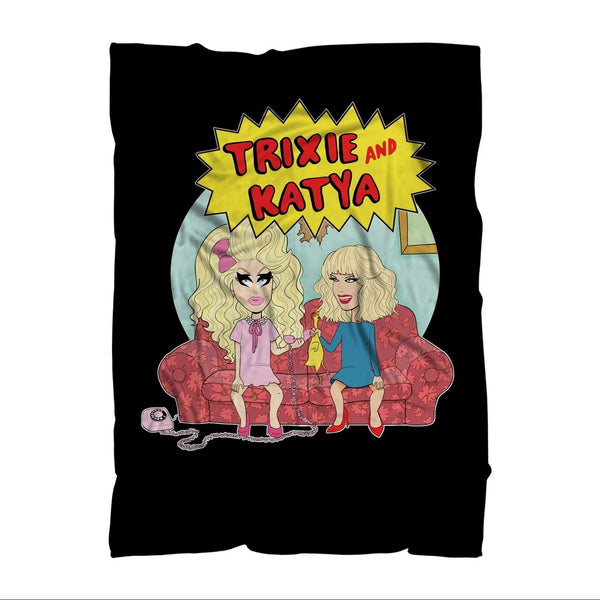 TRIXIE AND KATYA - COUCH ﻿COZY BLANKET