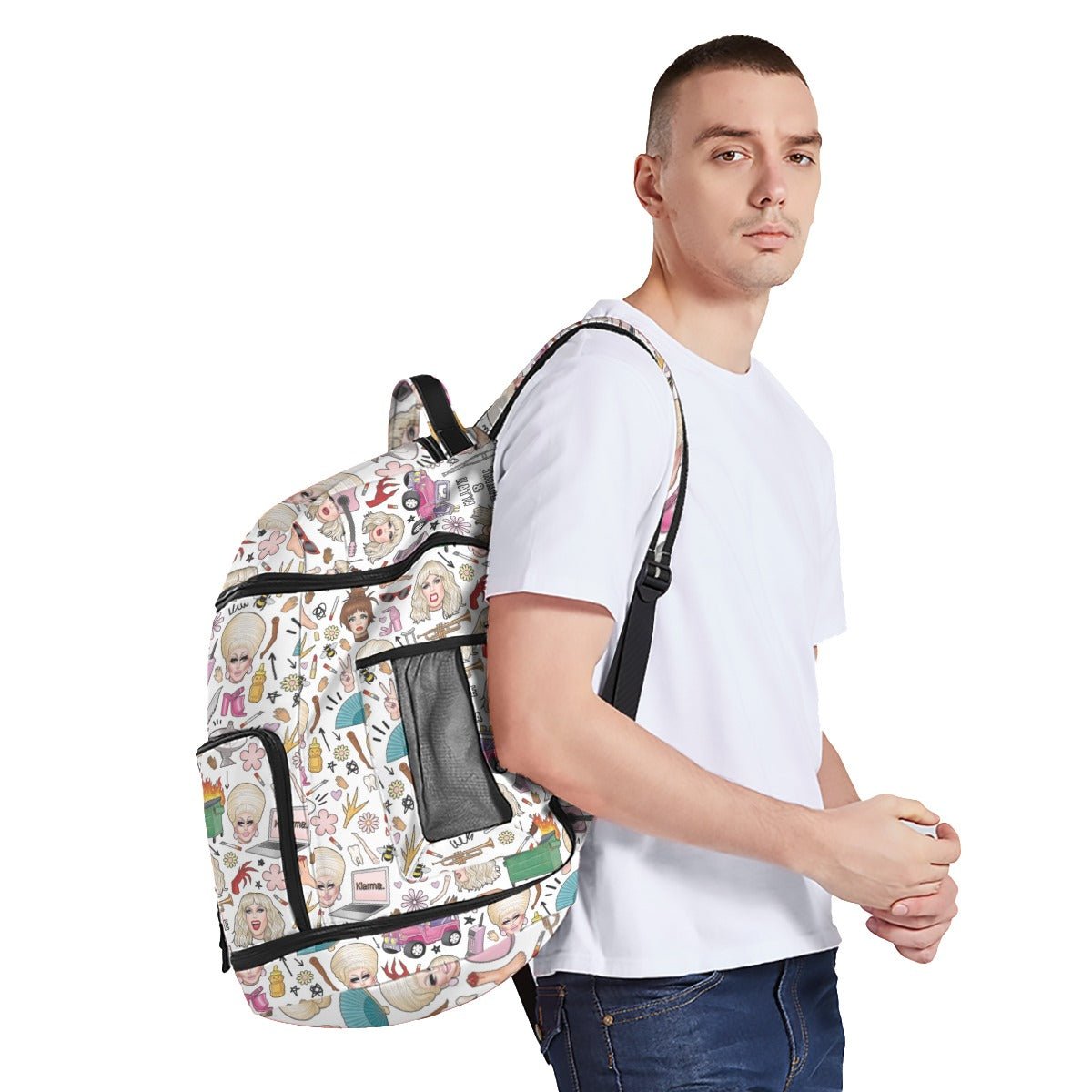 Trixie Katya - Faces Large Backpack - dragqueenmerch