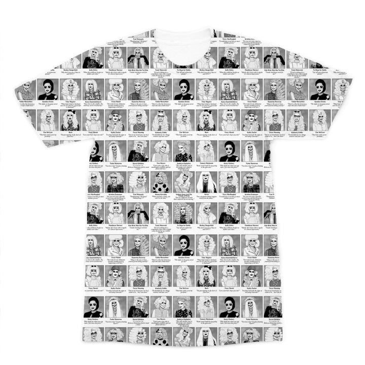 TRIXIE / KATYA YEARBOOK ﻿ALL OVER PRINT T-SHIRT - dragqueenmerch