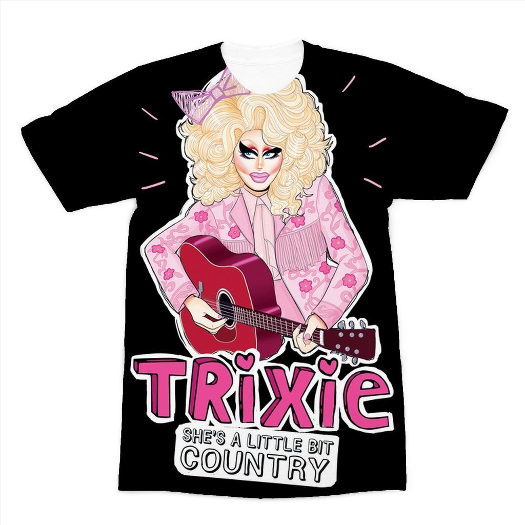 TRIXIE "LIL BIT COUNTRY" ALL OVER PRINT T-SHIRT