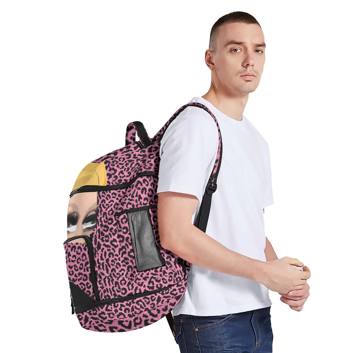 Trixie Matel - Leopard Gasp Large Backpack - dragqueenmerch