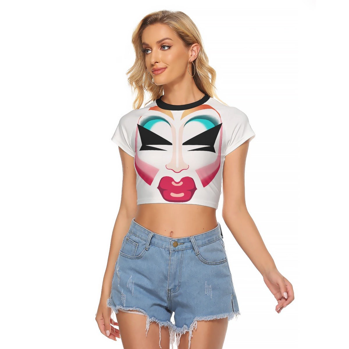Trixie Mattel - Face Baseball Crop T-Shirt - dragqueenmerch