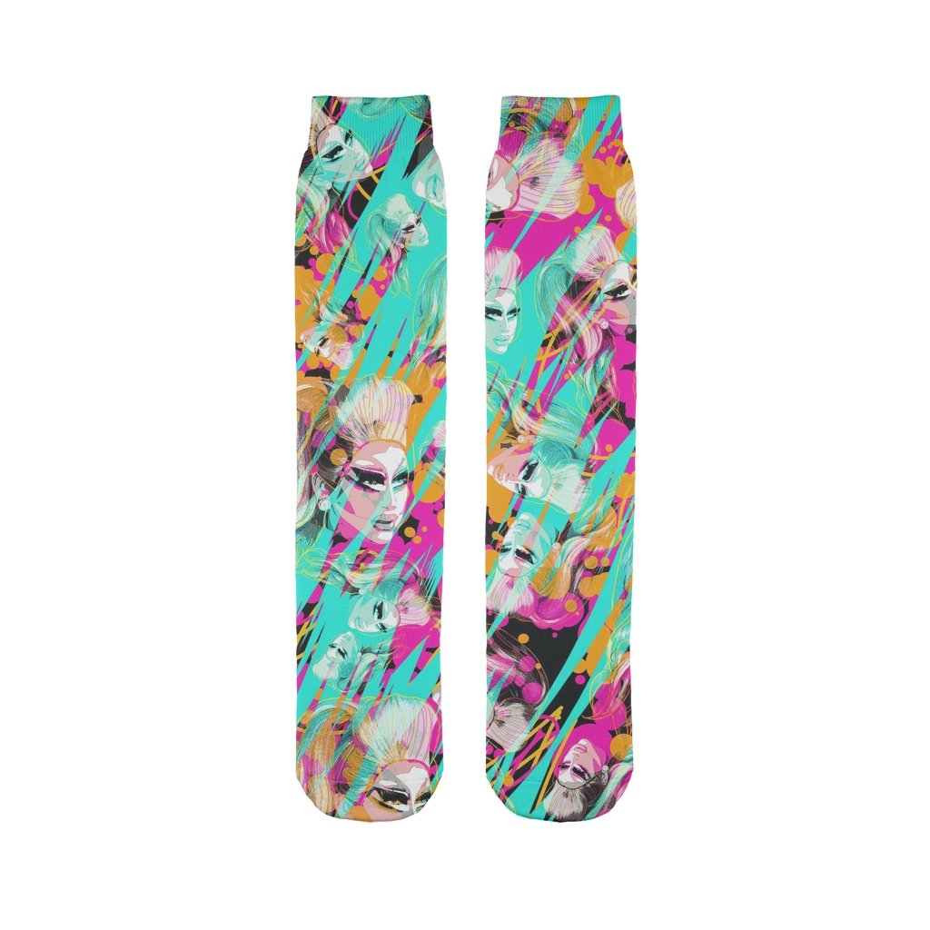 Trixie Mattel "Palm Springs Collection" Allover Printed SOCKS