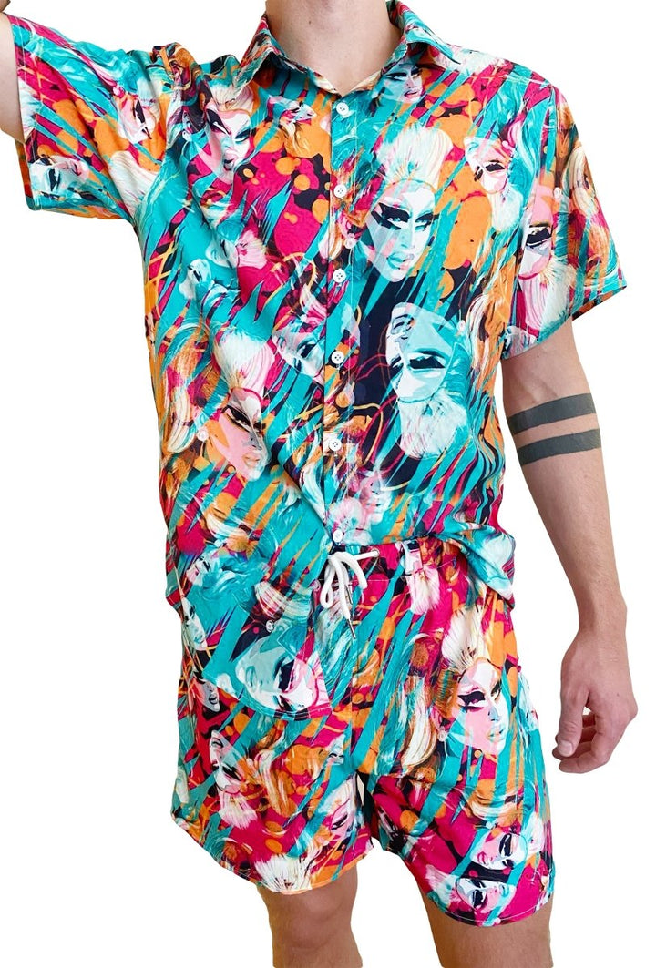 TRIXIE MATTEL "PALM SPRINGS COLLECTION" BUTTON DOWN SHIRT - dragqueenmerch