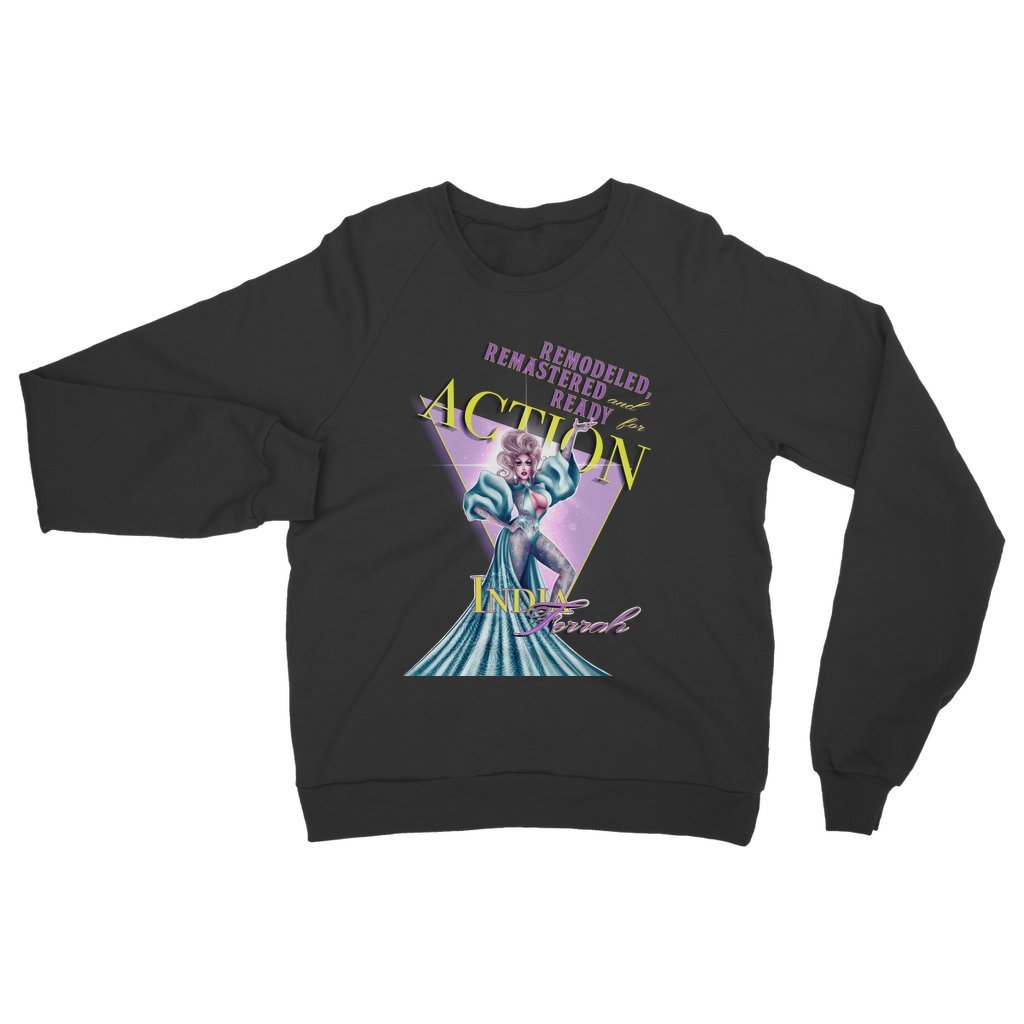 INDIA FERRAH "READY FOR ACTION" SWEATSHIRT