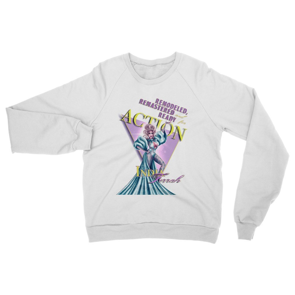 INDIA FERRAH "READY FOR ACTION" SWEATSHIRT