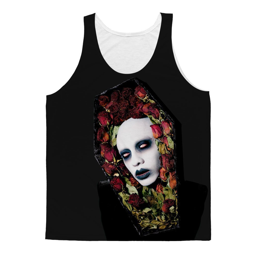 VANDER VON ODD "DEARLY DEPARTED" ALL OVER PRINT TANK TOP
